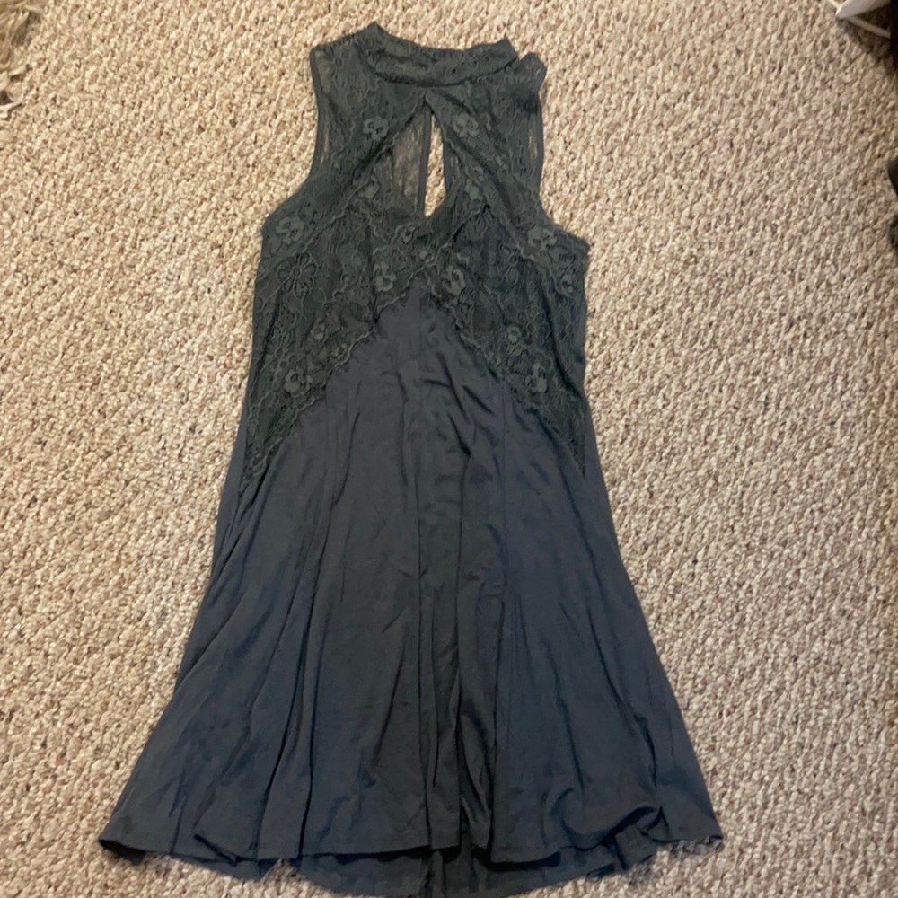 American Eagle blue lace dress